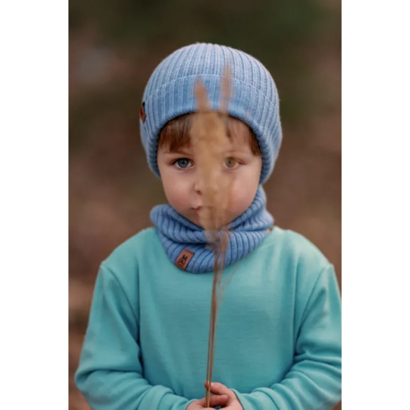 Bluza dziecięca merino Merinowca – Blue wave