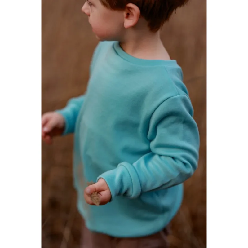 Bluza dziecięca merino Merinowca – Blue wave