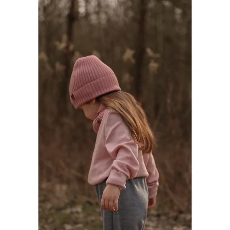 Bluza dziecięca merino Merinowca – Pink mist