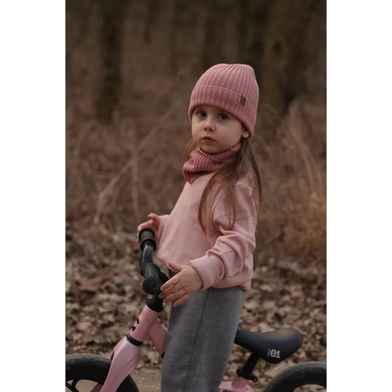 Bluza dziecięca merino Merinowca – Pink mist
