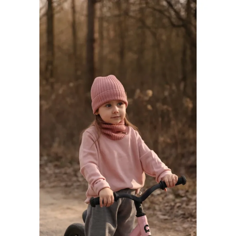 Bluza dziecięca merino Merinowca – Pink mist
