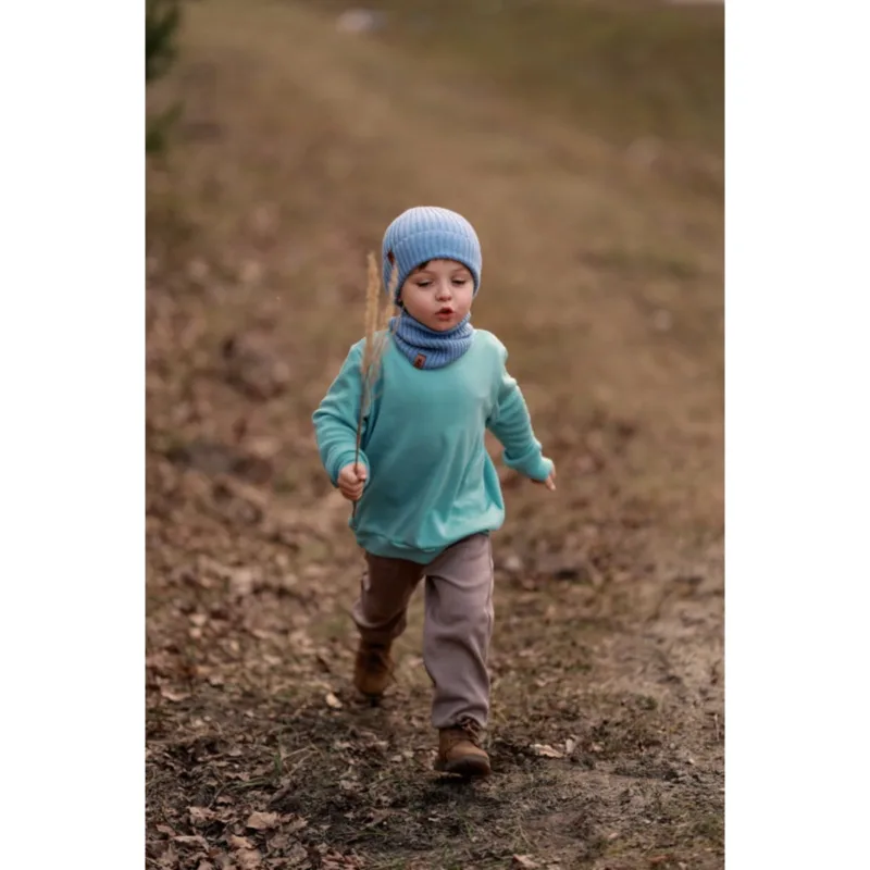 Spodnie merino dziecięce Merinowca – Mokka
