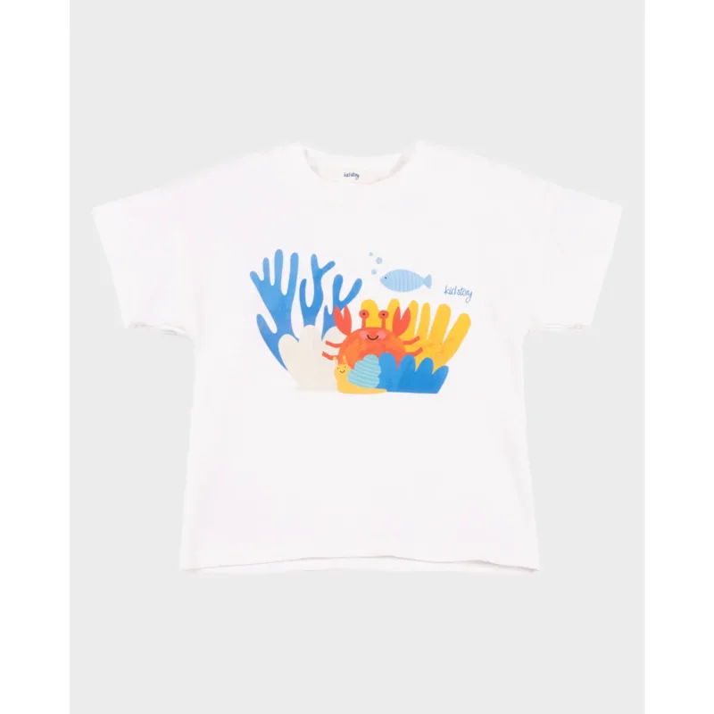 T-shirt z bawełny organicznej KidStory – Underwater world