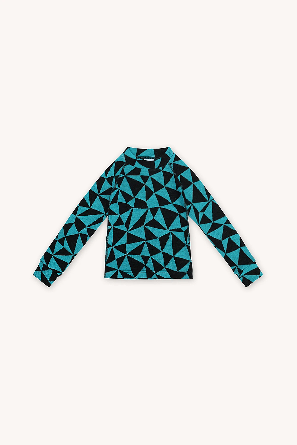 Bielizna termoaktywna z wełny merino 100% góra dziecięca w trójkąty – 92/98