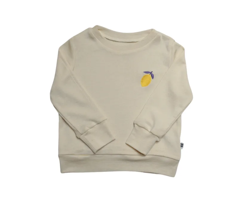 Bluza dziecięca merino jedwab Merinowca – z haftem cytrynką