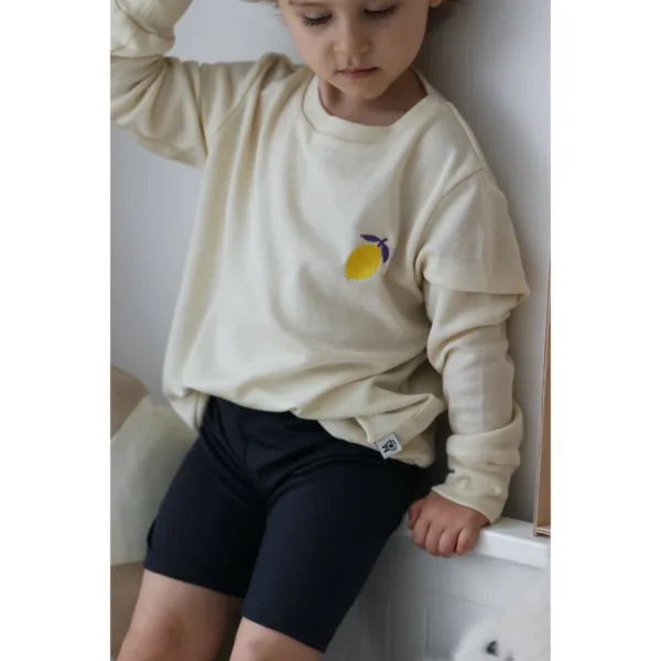 Bluza dziecięca merino jedwab Merinowca – z haftem cytrynką
