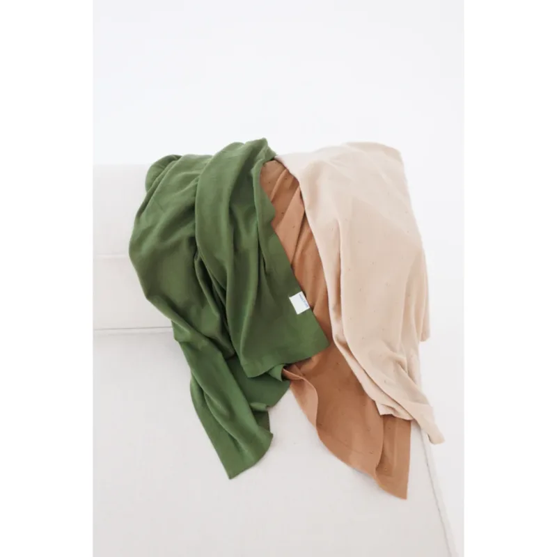 Kocyk merino Wakey Wakey Gang Tales – Olive