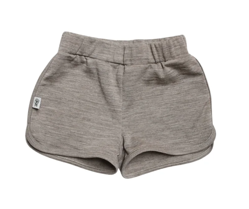 Spodenki z wełny merino dziecięce Merinowca – taupe