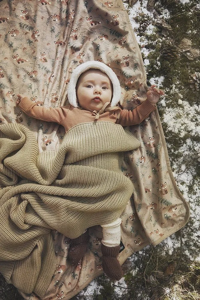 Elodie Details – Kocyk wełniany – Pure Khaki