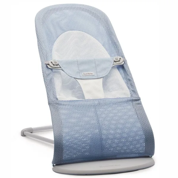 BABYBJORN – leżaczek BALANCE SOFT MESH – Niebieski/Biały