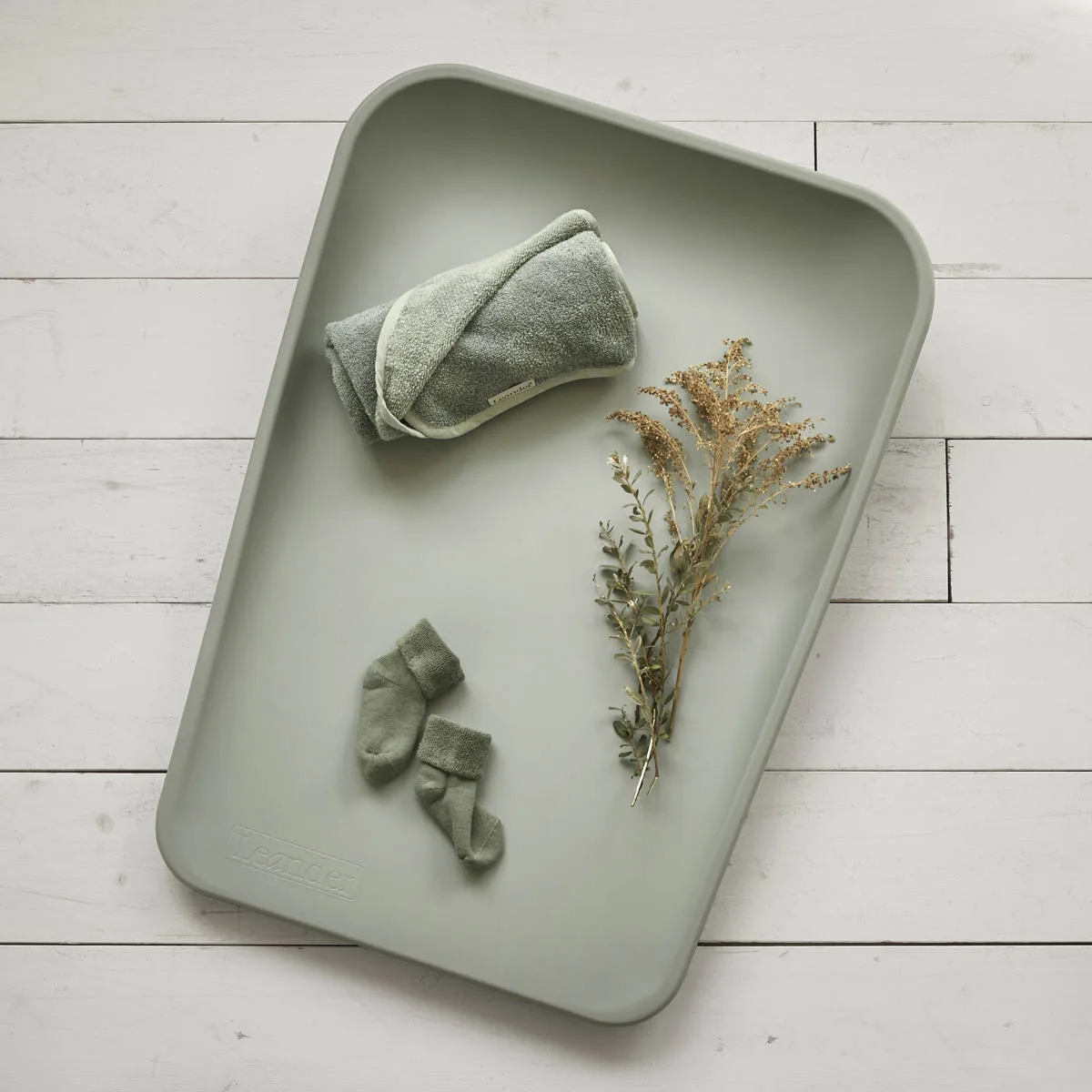 LEANDER – mata do przewijania MATTY™, zielony