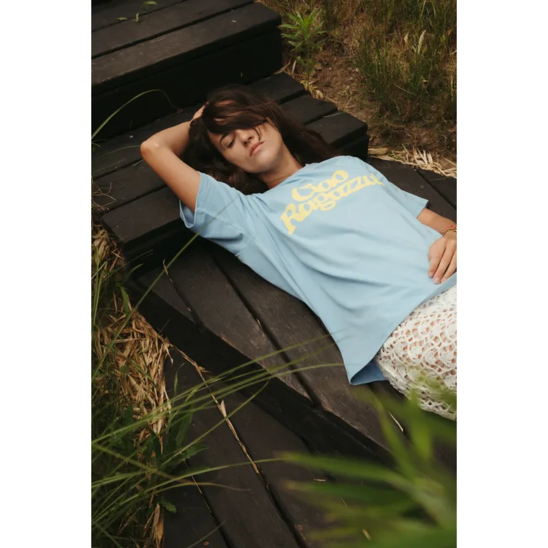 T-shirt ciążowy i do karmienia Lily Ciao Ragazza – Blue