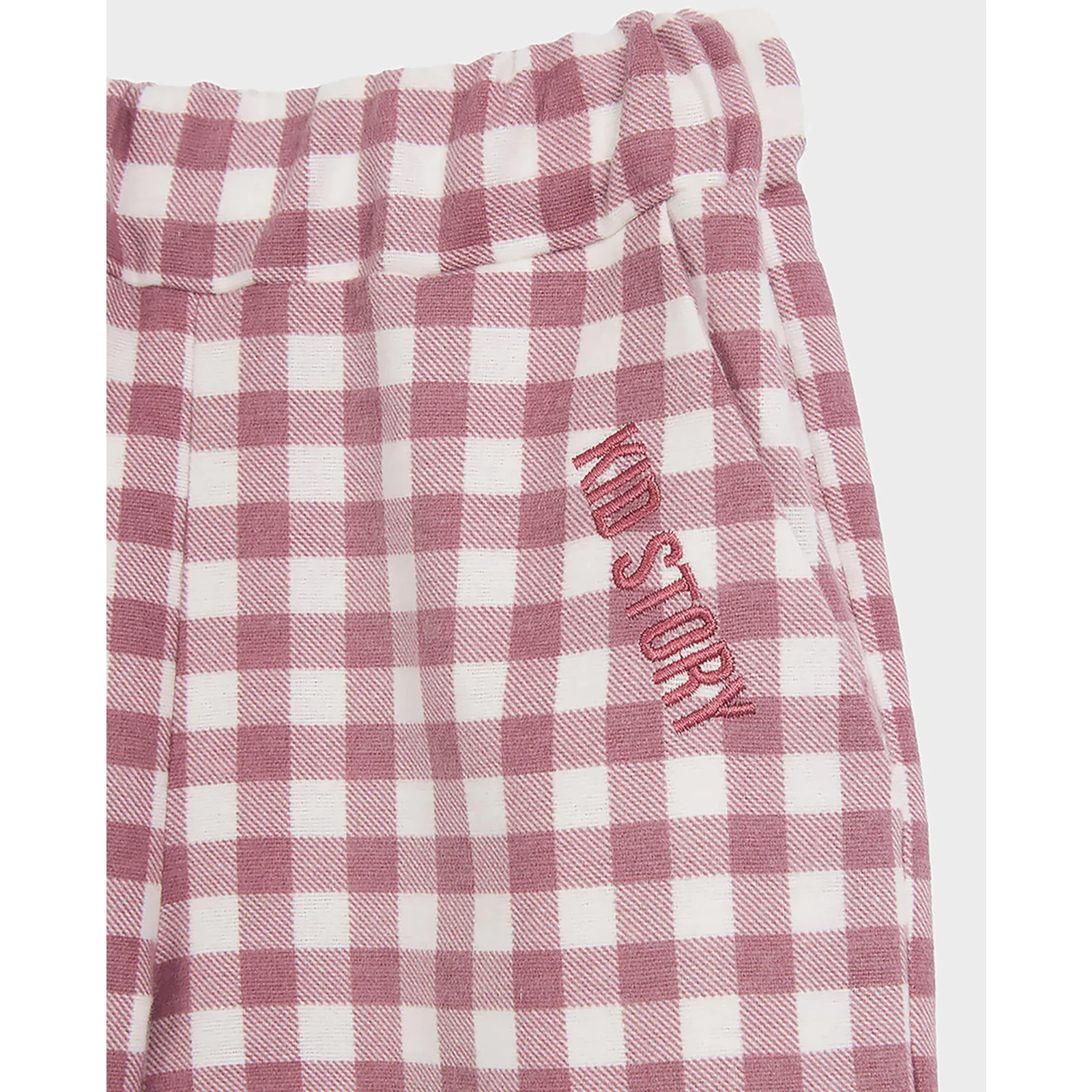 Bawełniane spodnie z falbanką KidStory – Candy pink