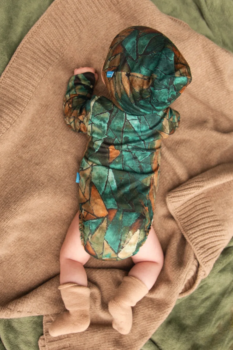 Body z wełny merino dla dzieci green gorpcore – 92/98