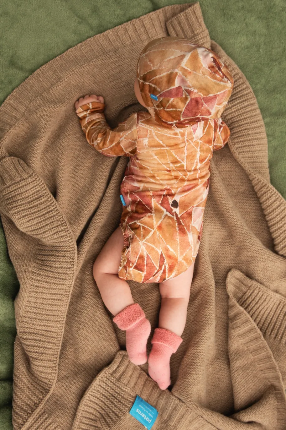 Body z wełny merino dla dzieci ginger gorpcore – 80/86