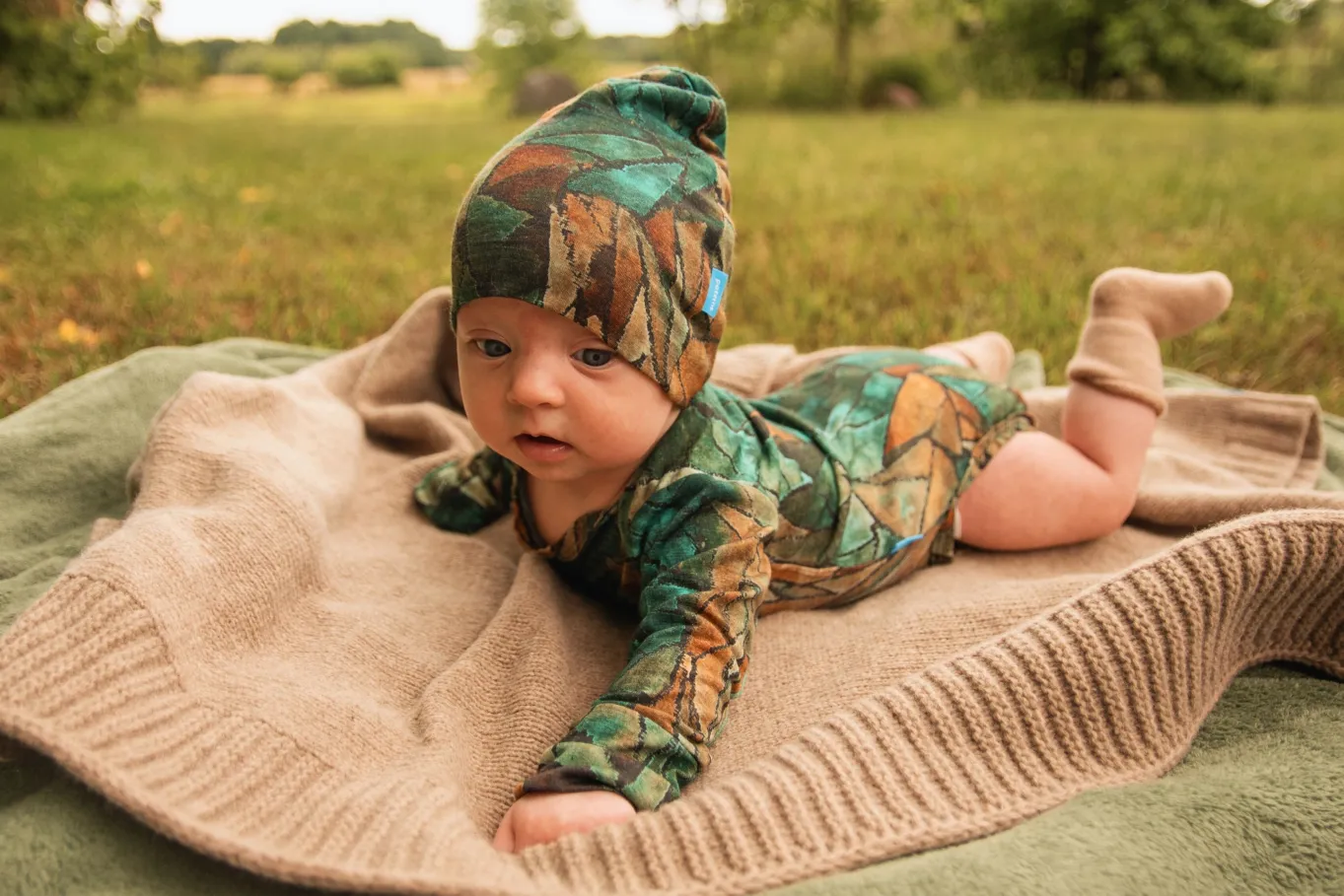 Body z wełny merino dla dzieci green gorpcore – 92/98