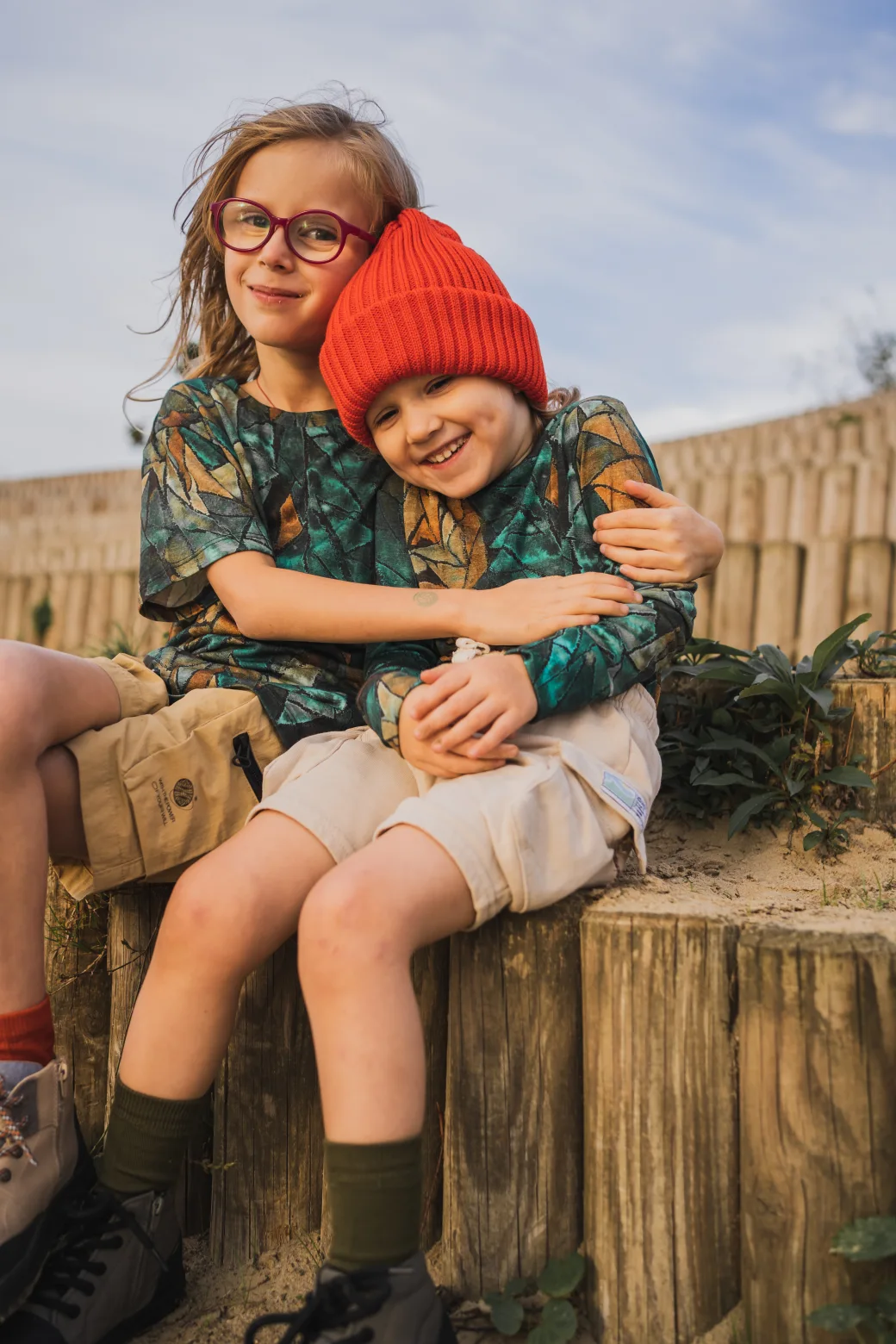 Bluzka dziecięca z długim rękawem z wełny merino green gorpcore – 116/122