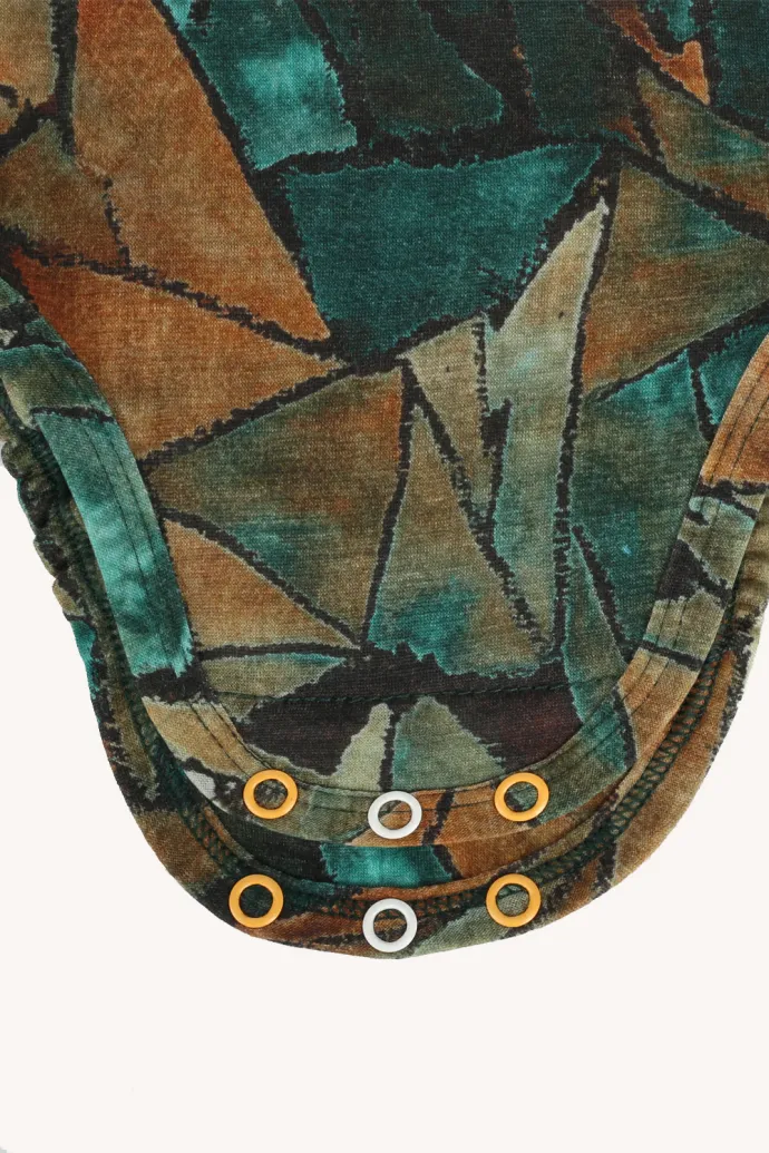 Body z wełny merino dla dzieci green gorpcore – 92/98