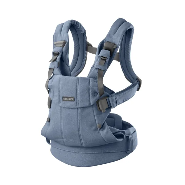 Nosidełko Harmony BABYBJORN – Woven Blue melanż