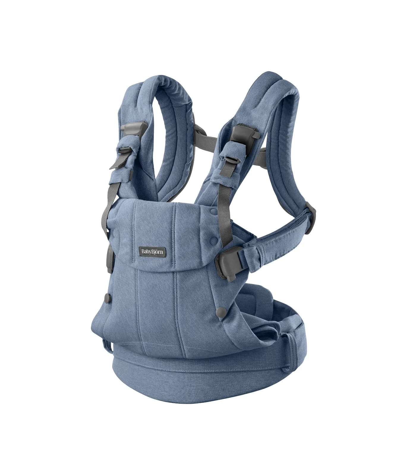 Nosidełko Harmony BABYBJORN – Woven Blue melanż