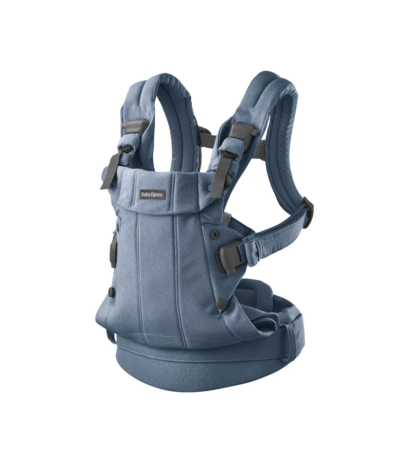 Nosidełko Harmony BABYBJORN – Woven Blue melanż