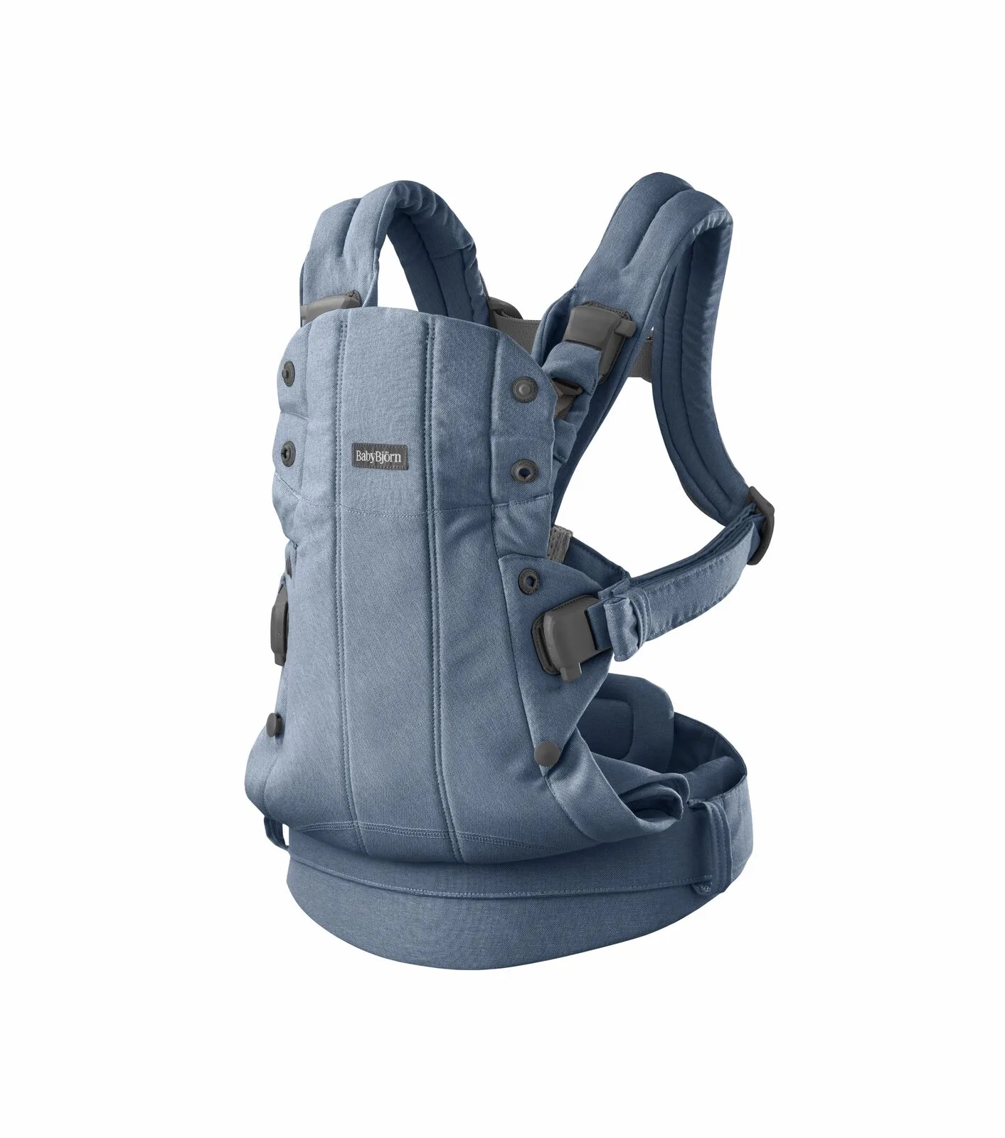 Nosidełko Harmony BABYBJORN – Woven Blue melanż