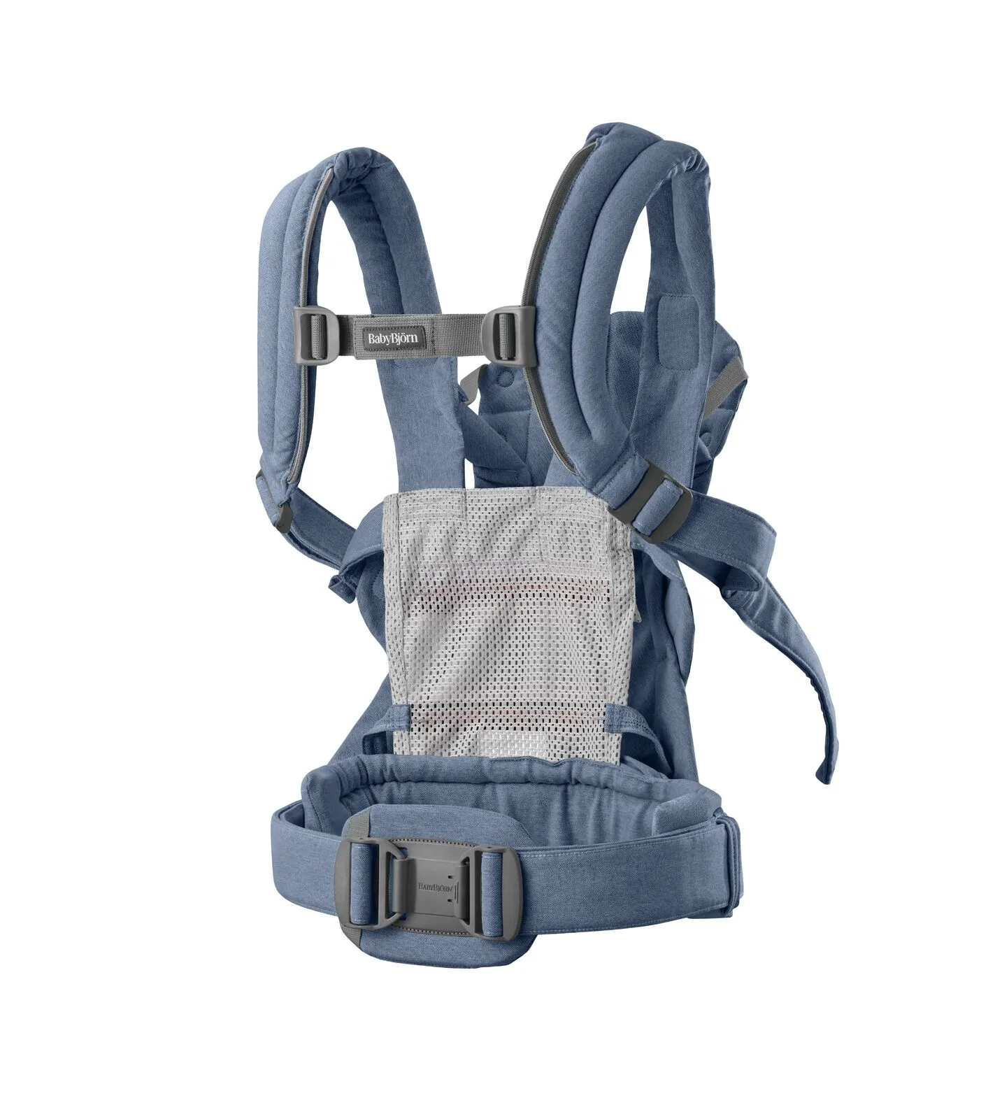 Nosidełko Harmony BABYBJORN – Woven Blue melanż