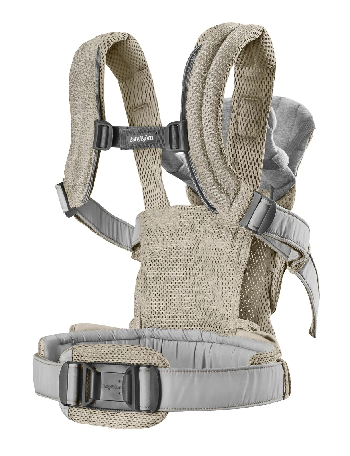 Nosidełko Harmony 3D Mesh BABYBJORN – Szary Beż