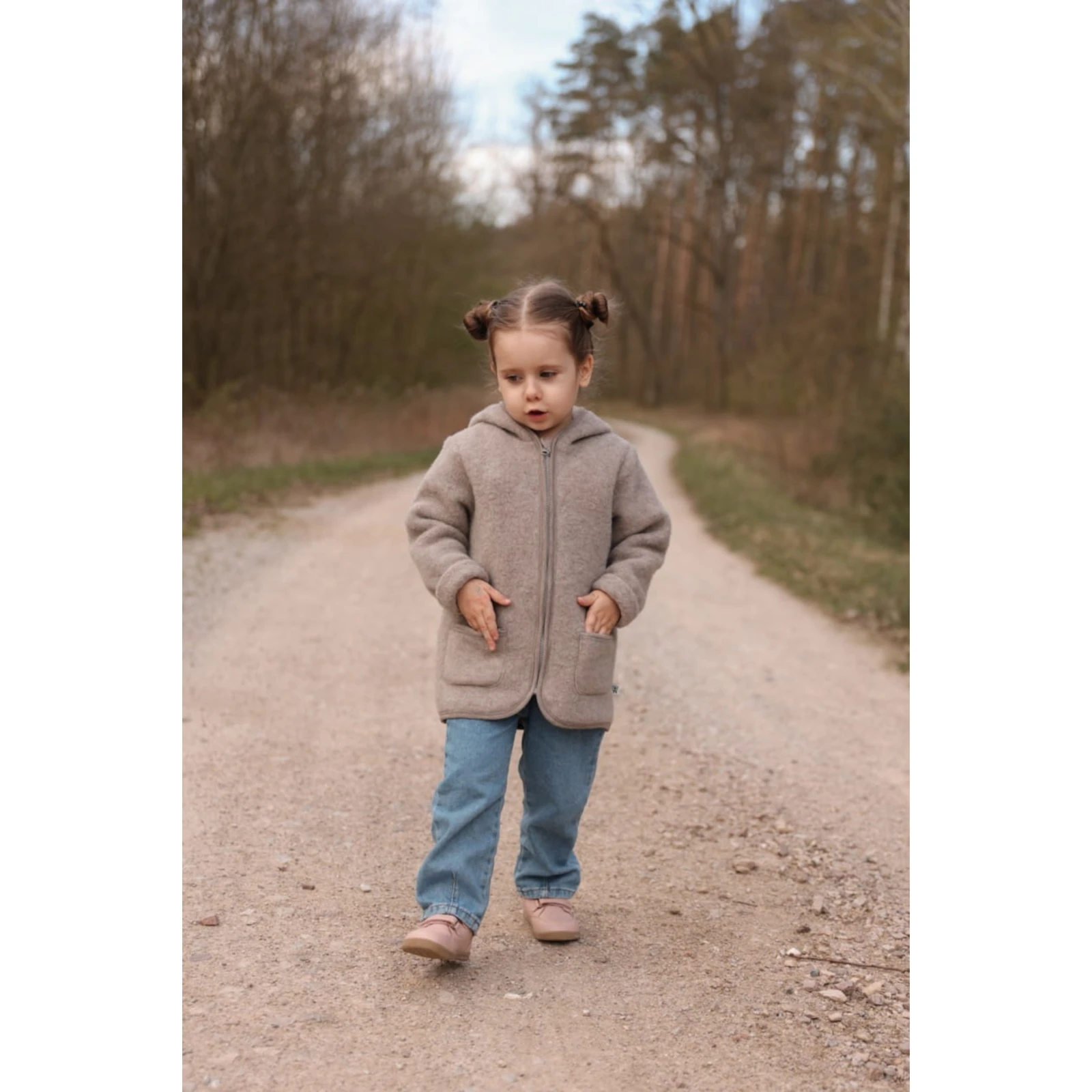 Kurtka z wełny merino Merinowca – dark beige