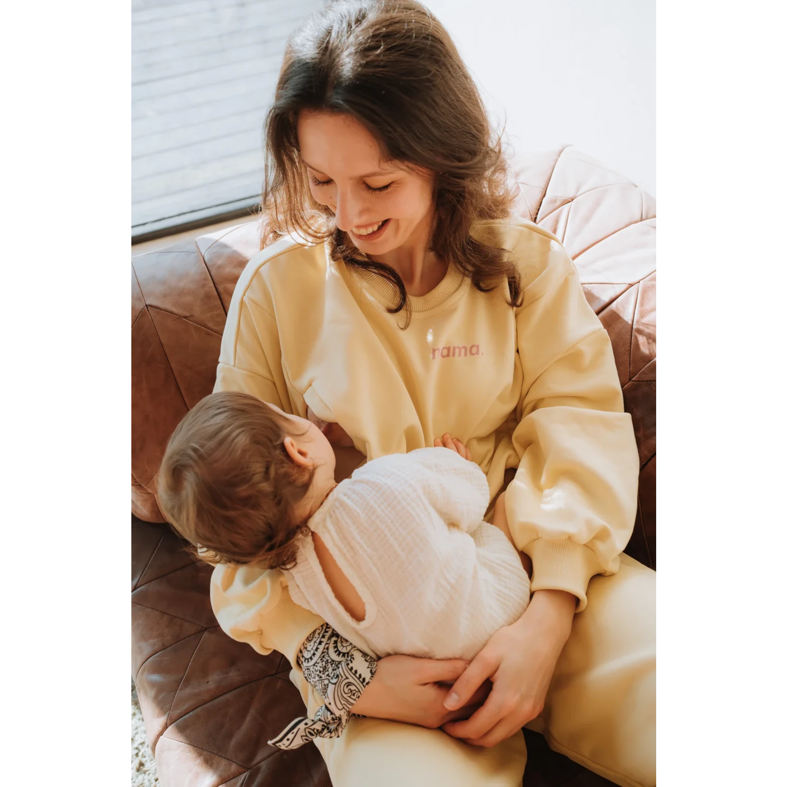 Bluza do karmienia Melanie bananowa – mama.