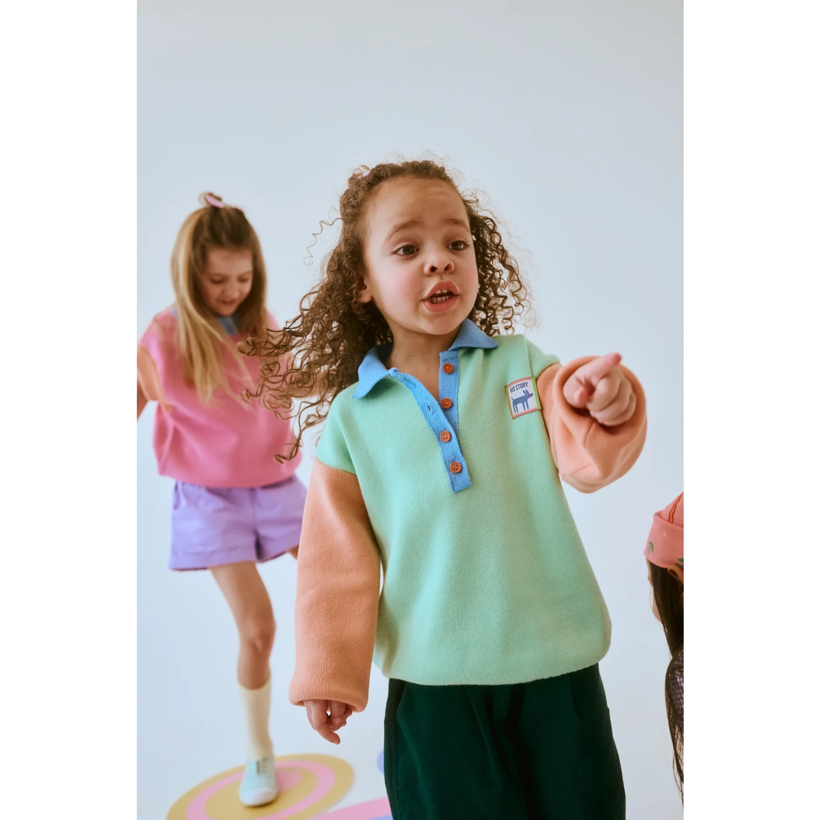 Polo z bawełny organicznej KidStory – SUNSET ORANGE