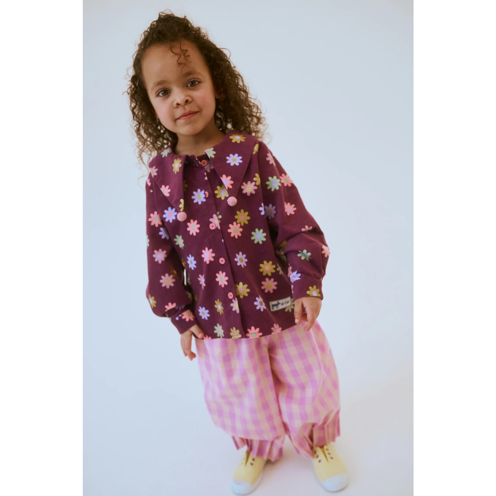 Bawełniana sztruksowa koszula KidStory – Blossom Melody